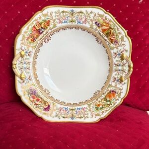 Antique Circa 1894-1930 Charles Ahrenfeldt Floral Gold Gilt Plate France Depose.